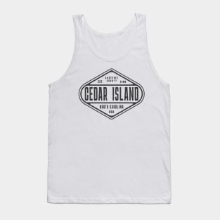 Cedar Island, NC Summertime Weathered Sign Tank Top